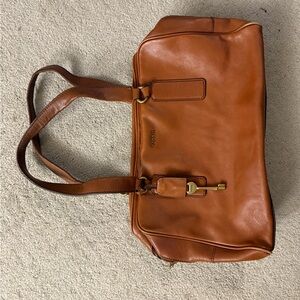 Fossil Brown Leather Purse Bag